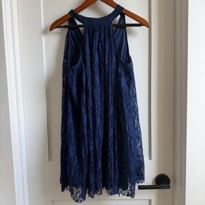 Francesca's Collections Midnight Blue Lace Dress